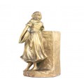 statueta art nouveau - vaza/suport encrier. sculptura in bronz.Franta cca 1880